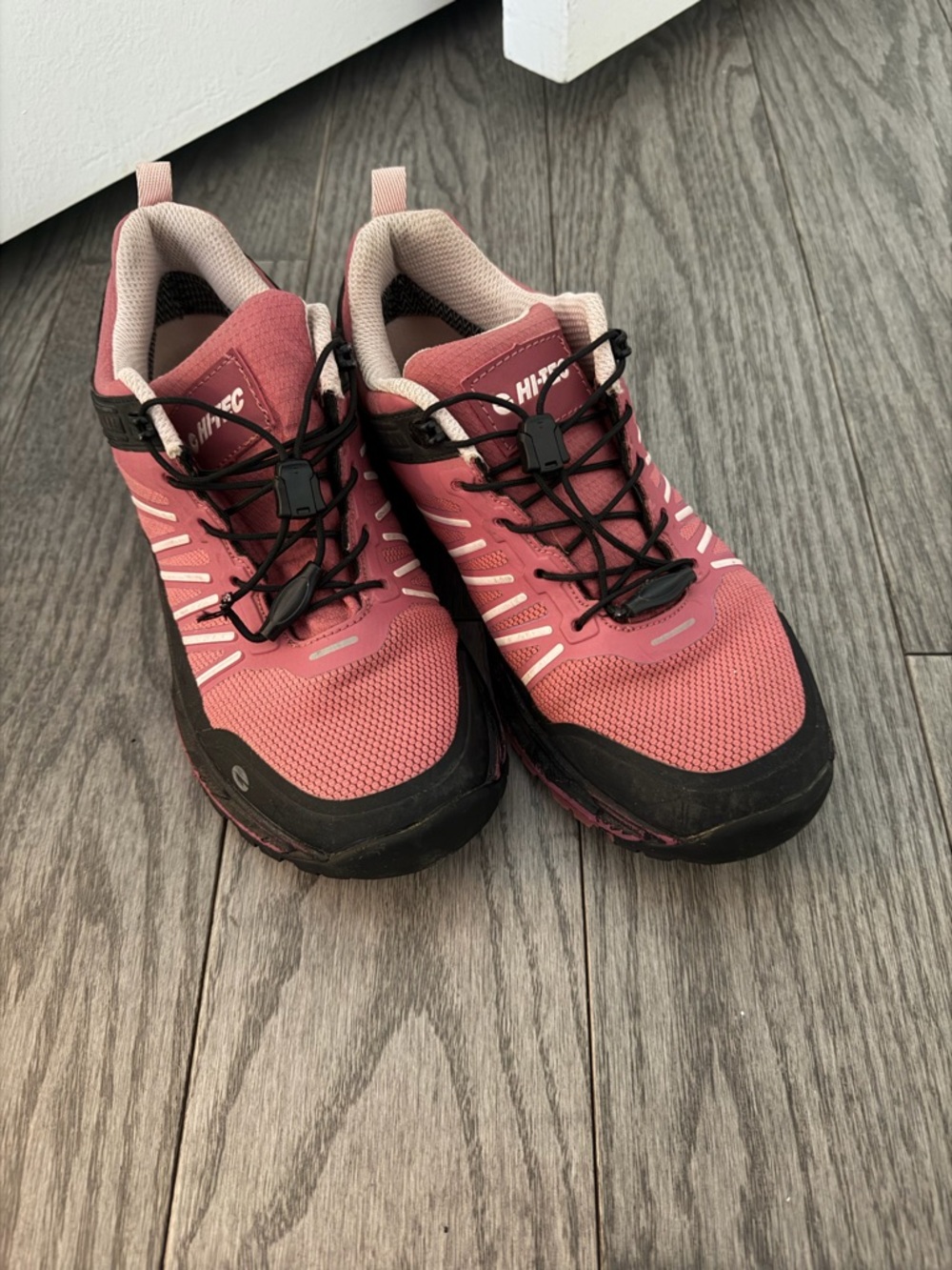 Hi-Tec Women's Rose Pink and Black Trail Sneakers